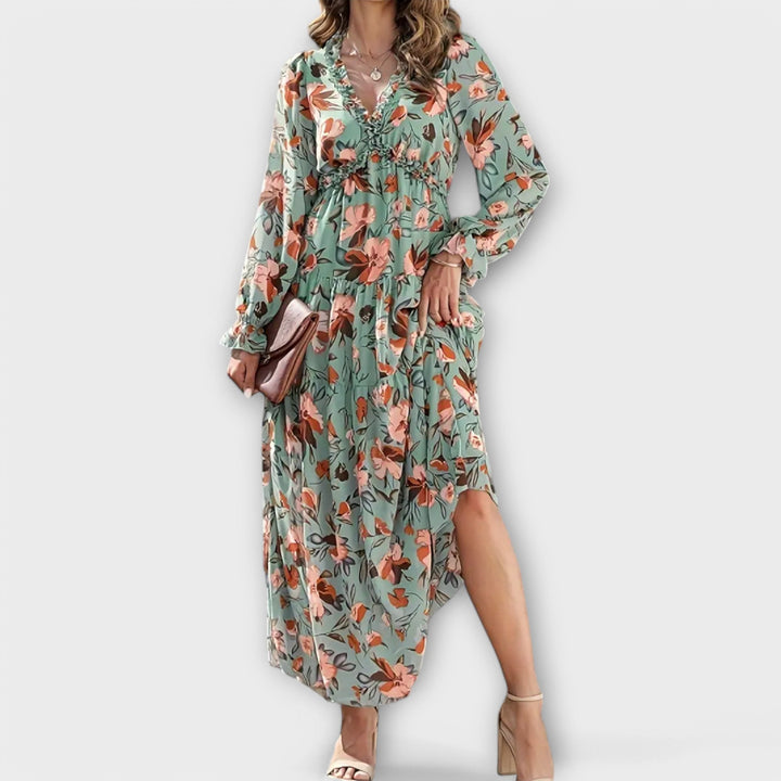 Ynah | Elegant Floral Maxi Dress