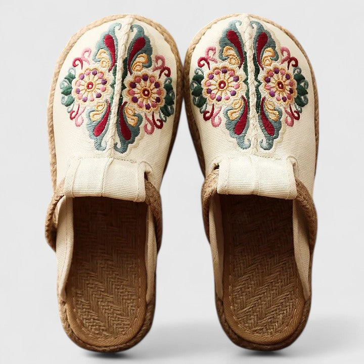 Marousse | Orthopedic Floral Mule Sandals
