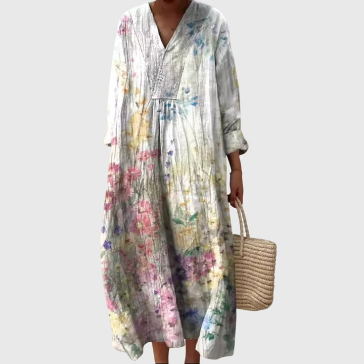 Stephanie™ | Geometric Print Midi Dress