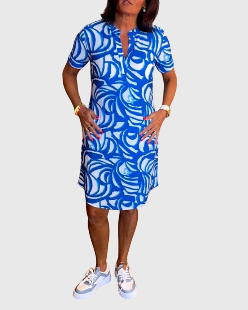 Elle™ | Flattering Printed Midi Dress