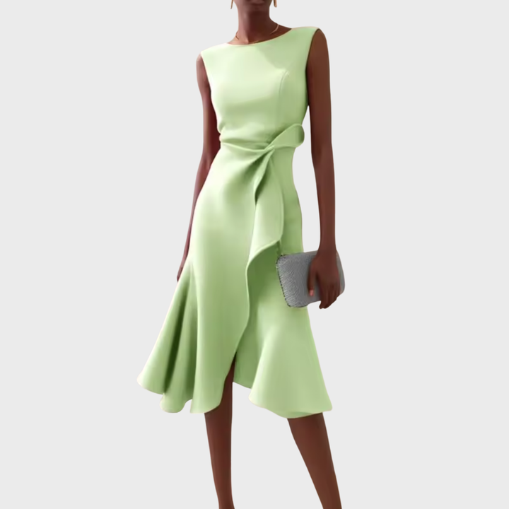 Sheila | Draped Midi Wedding Guest Dress
