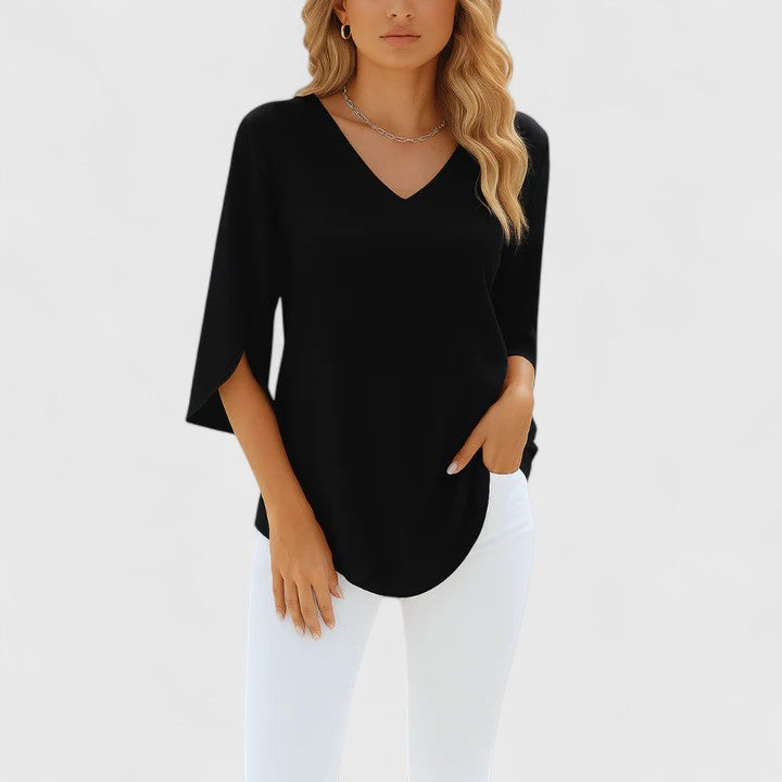 Elionara | Elegant V-Neck Blouse