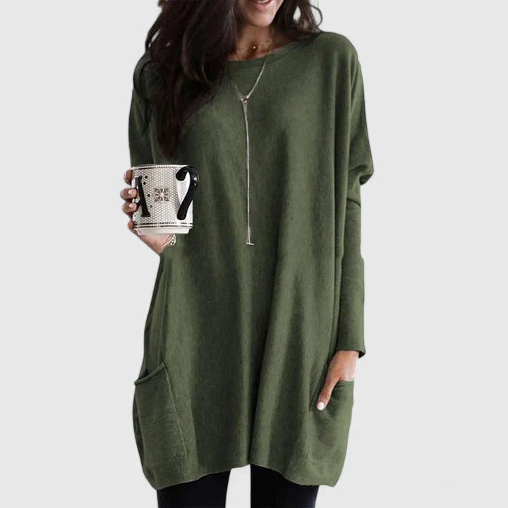 Amaryzeth™ | Relaxed Tunic Midi Dress