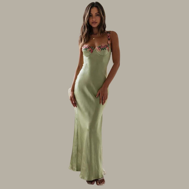 Melanie | Embroidered Floral Wedding Guest Dress