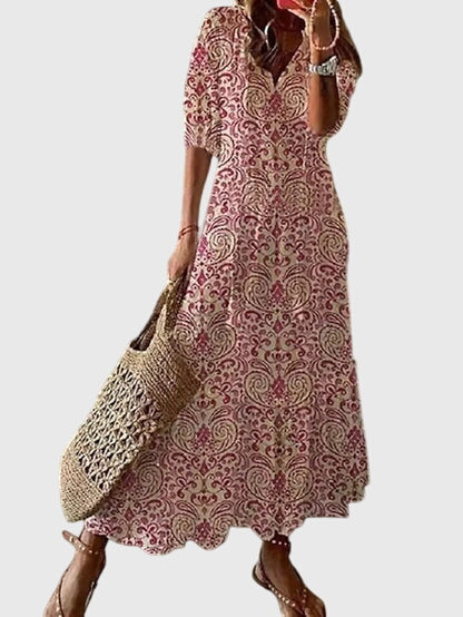 Amalia™ | Boho Vintage Maxi Dress