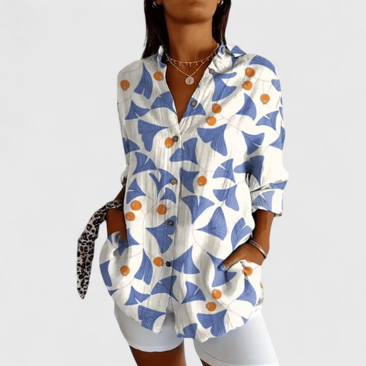 Katarine | Elegant Floral Print Blouse