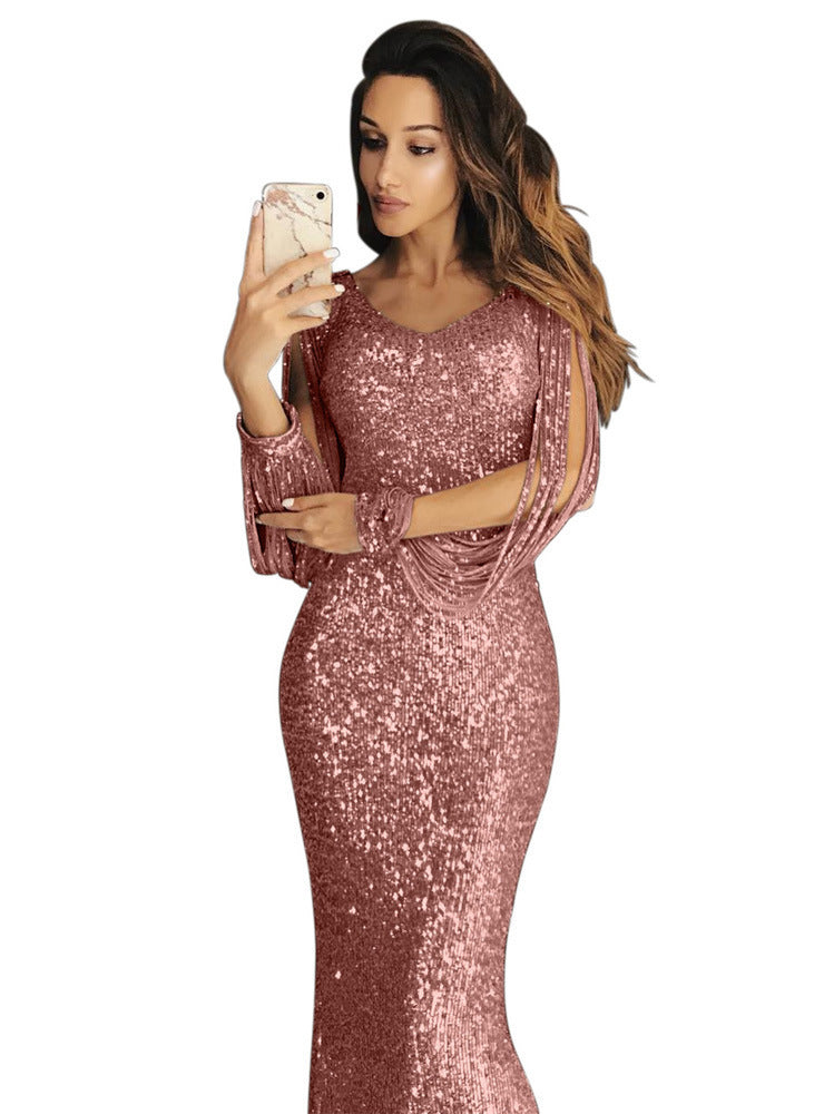 Elena | Sequin Sleeveless Wedding Guest Dress