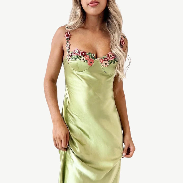 Melanie | Embroidered Floral Wedding Guest Dress