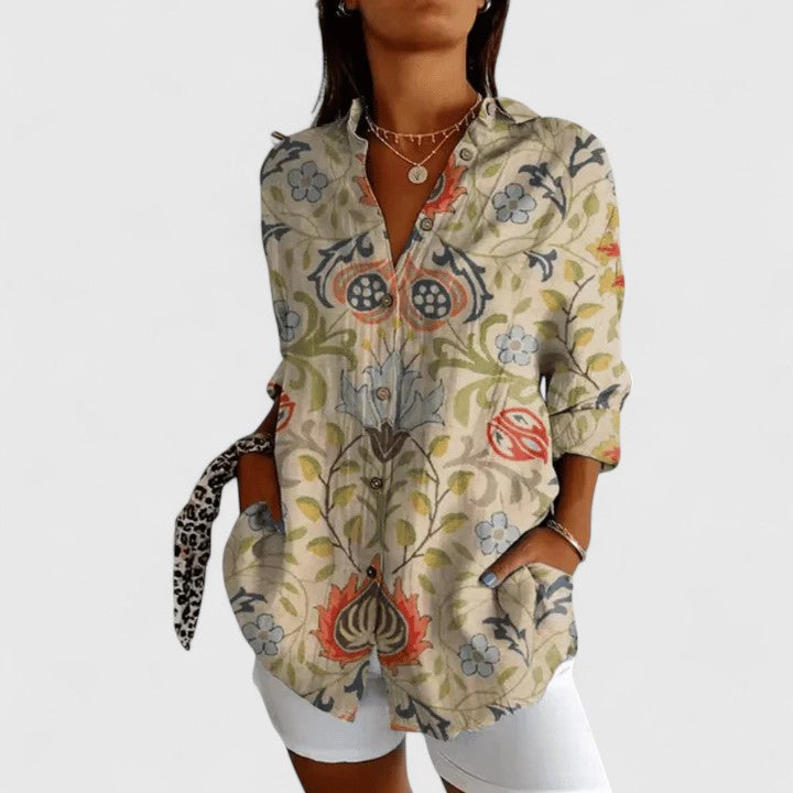 Katarine | Elegant Floral Print Blouse