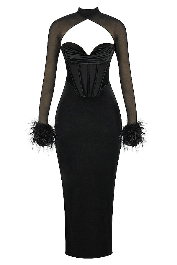Bryher | Velvet Corset Wedding Guest Dress