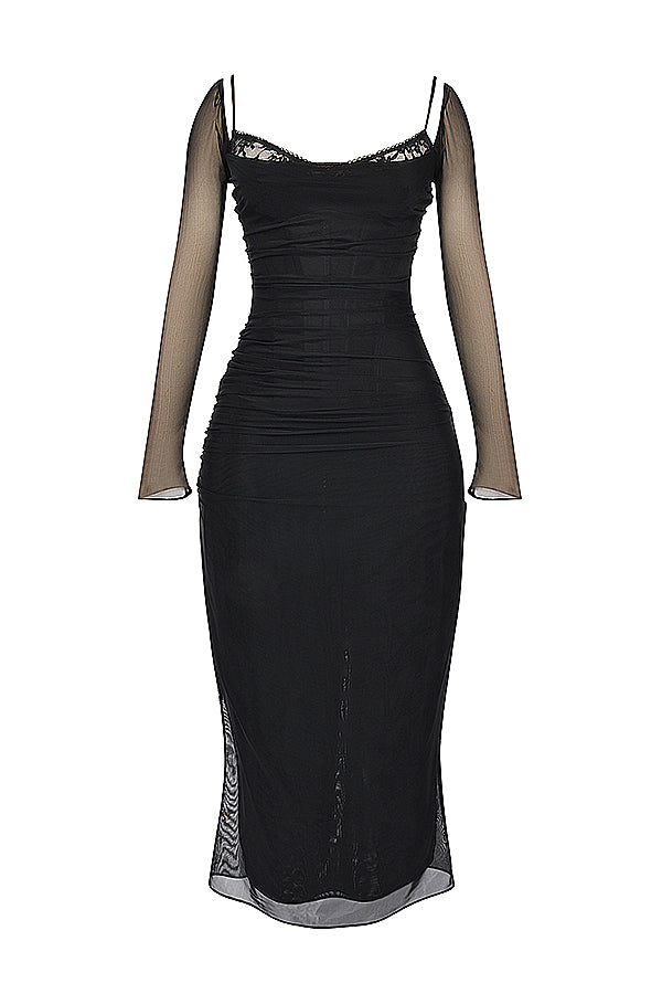 Nora | Long Sleeve Maxi Wedding Guest Dress