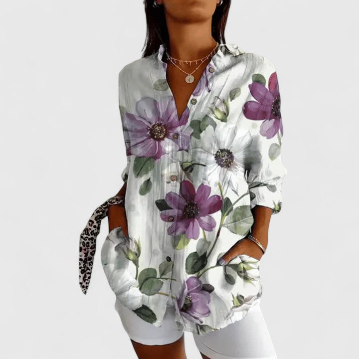 Katarine | Elegant Floral Print Blouse
