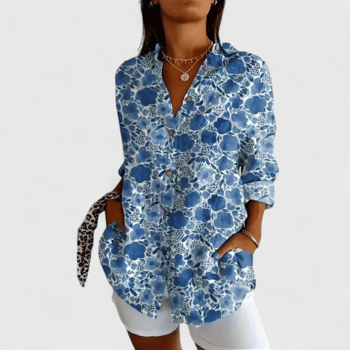 Katarine | Elegant Floral Print Blouse
