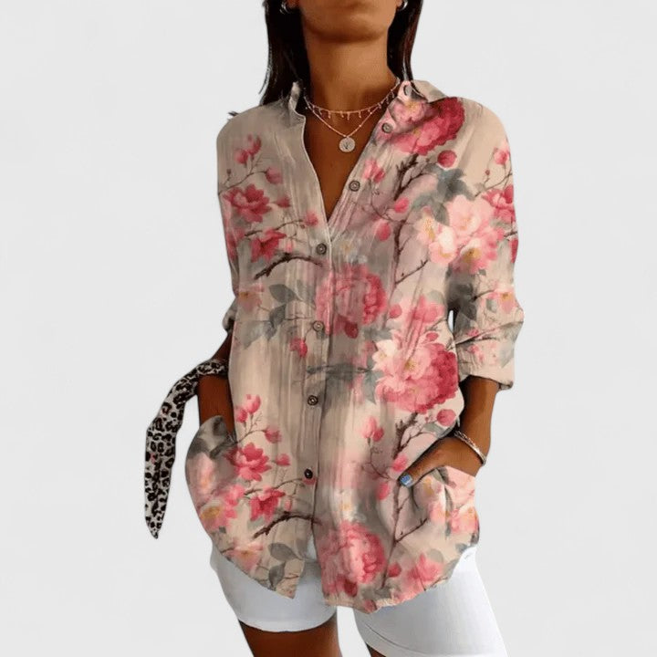 Katarine | Elegant Floral Print Blouse