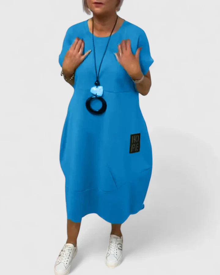 Cerynna | Relaxed Fit Casual Midi Dress