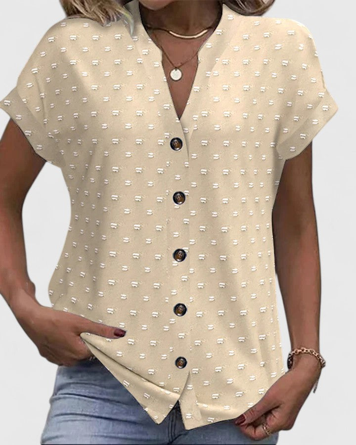 Miles | Relaxed V-Neck Knit Shirt