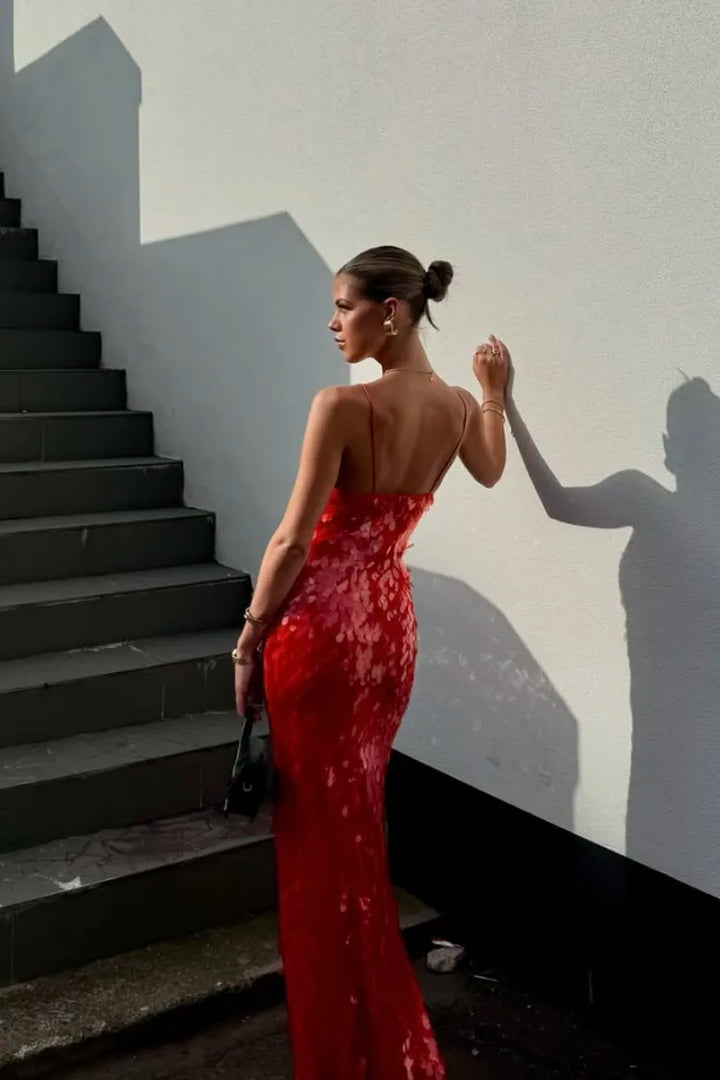 Rhea | Sequin Evening Wedding Guest Dress