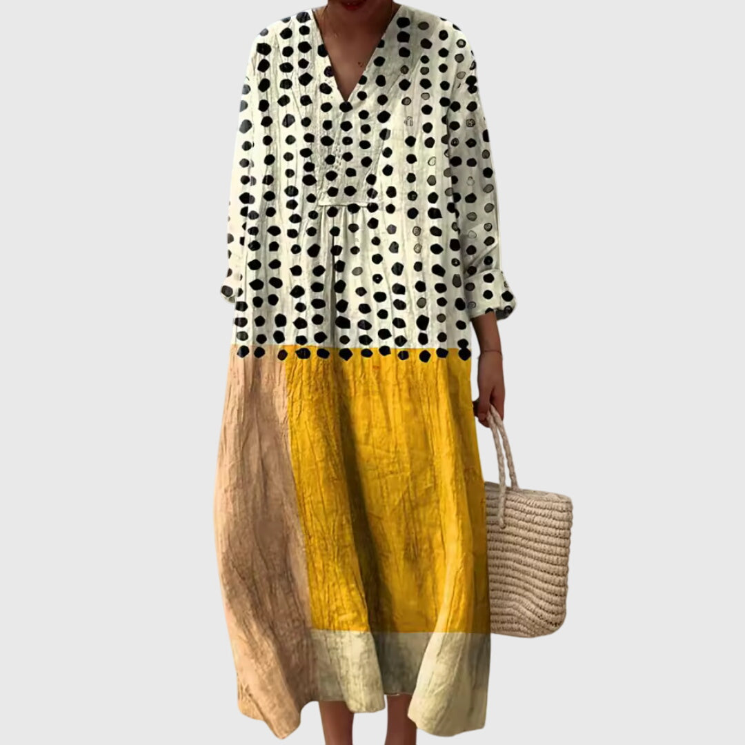 Stephanie™ | Geometric Print Midi Dress
