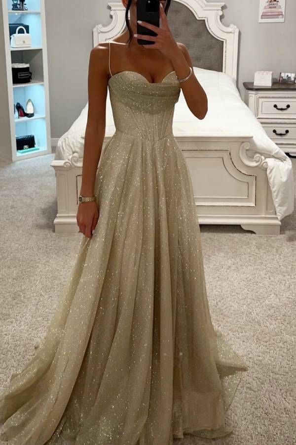 Victoria | Glitter Ball Gown Wedding Guest Dress