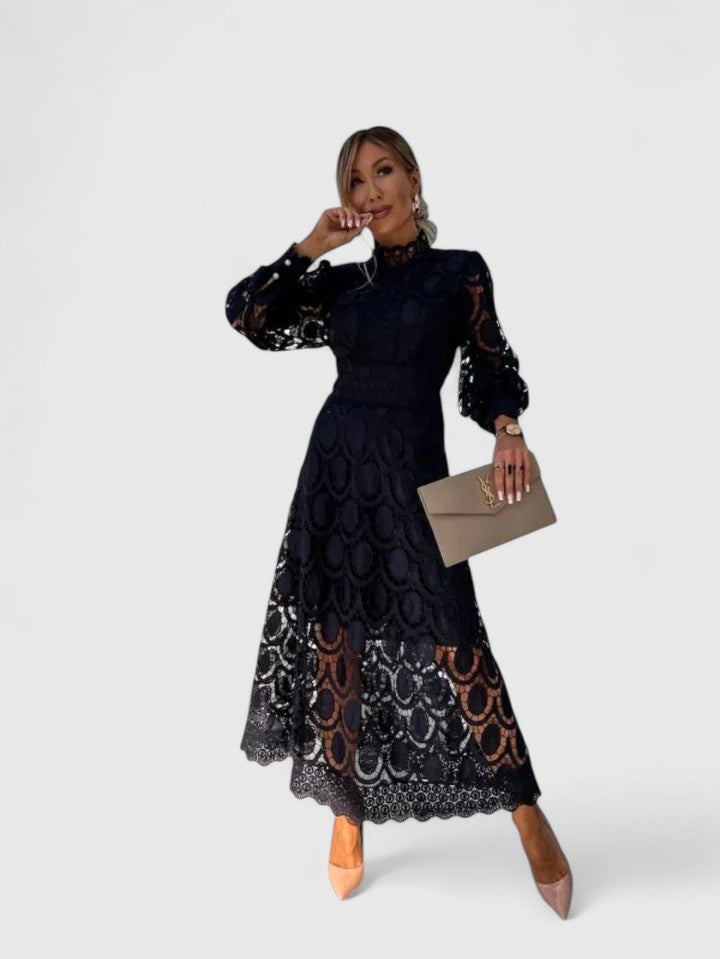 Kryzandra | Elegant Evening Midi Dress