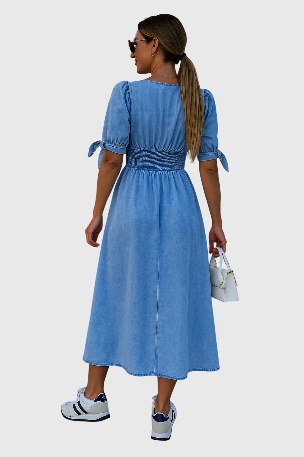 Jacqueline™ | Elegant Denim Midi Dress