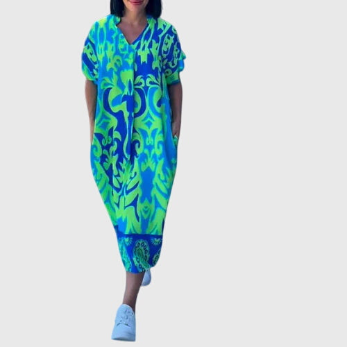 Ashley | Elegant Floral Print Summer Dress