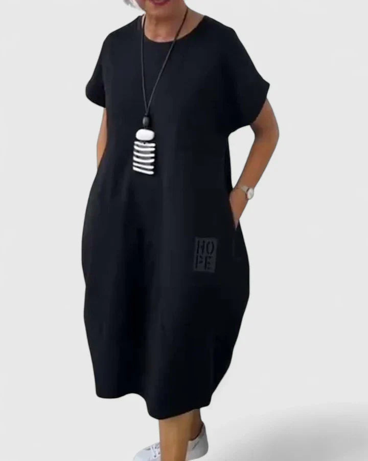 Cerynna | Relaxed Fit Casual Midi Dress