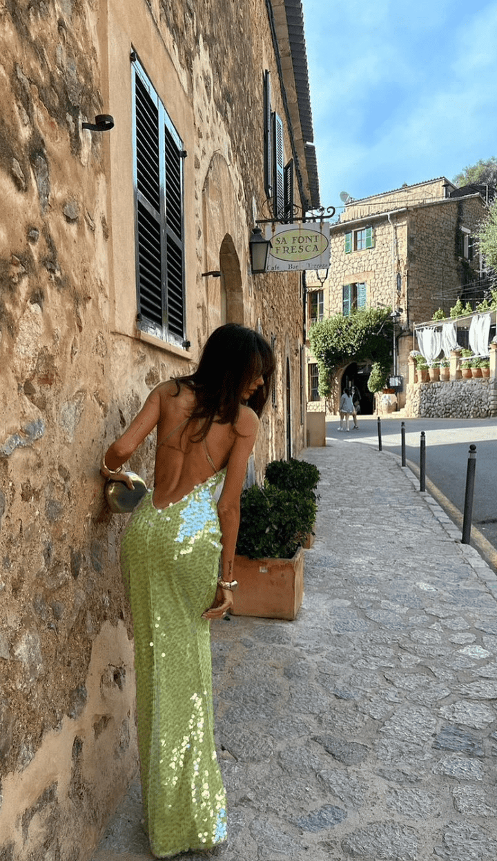 Nia | Sequin Maxi Wedding Guest Dress