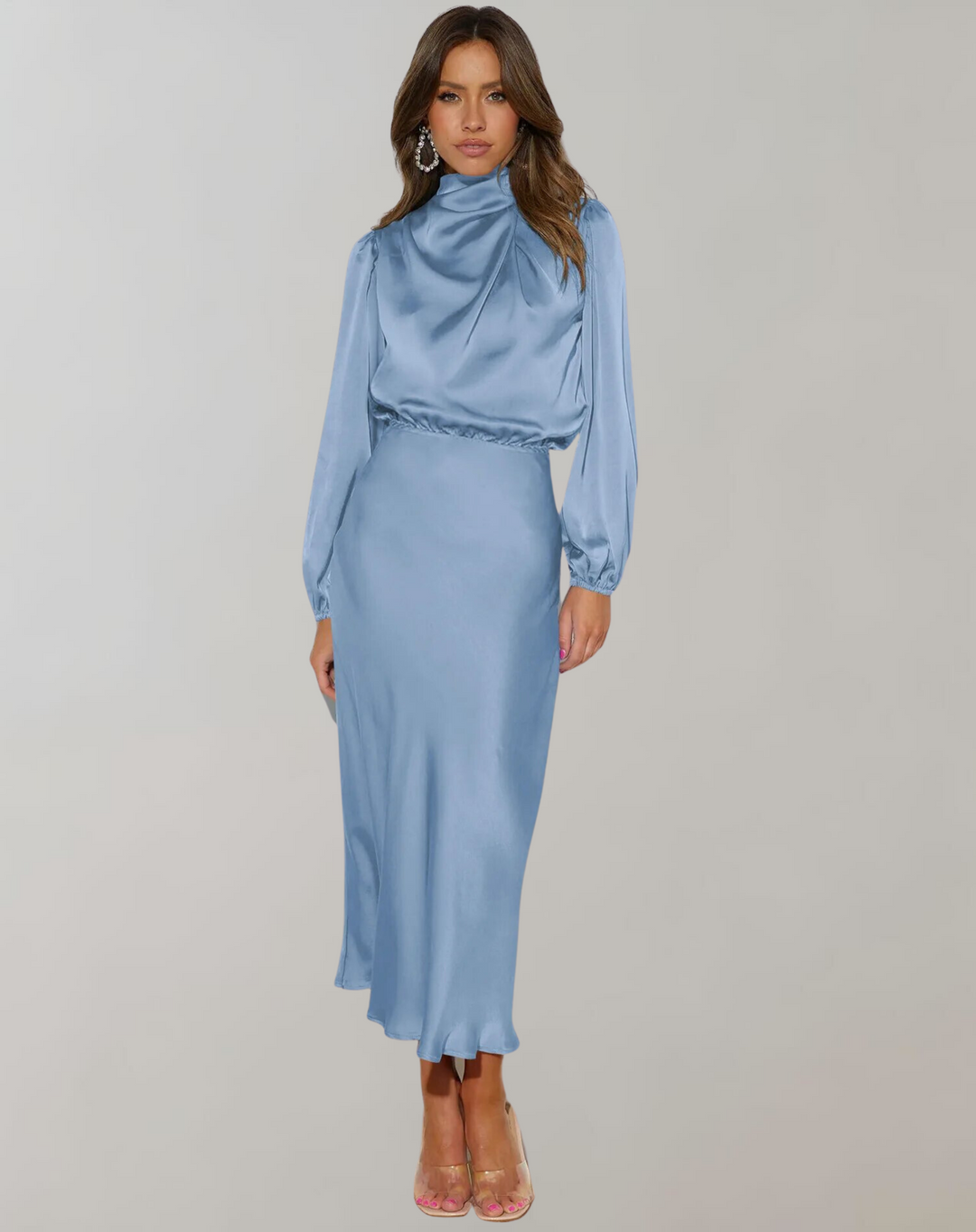 Orla | Satin Bodycon Wedding Guest Dress