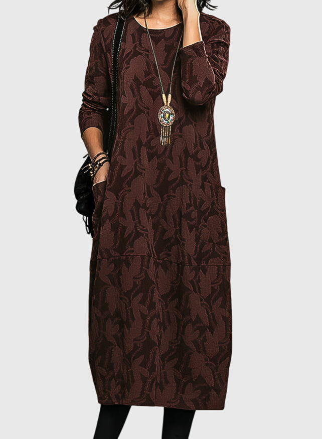 Victoria | Relaxed Round-Neck Casual Dress