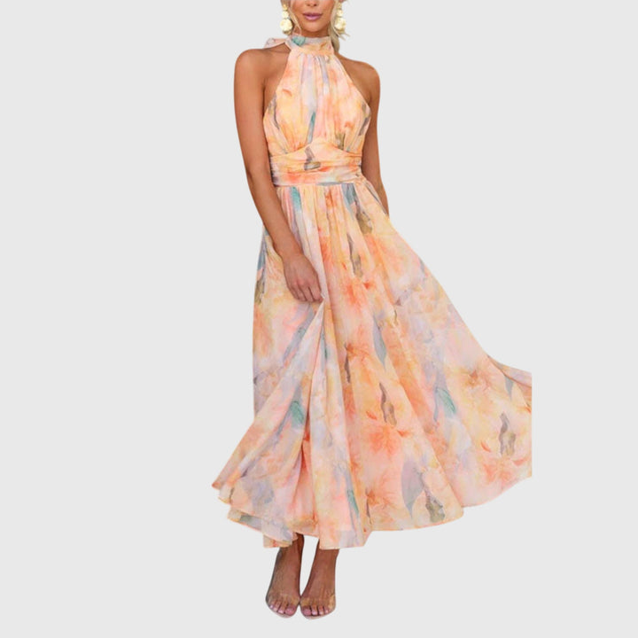 Halter™ | Elegant Halter Neck Maxi Dress