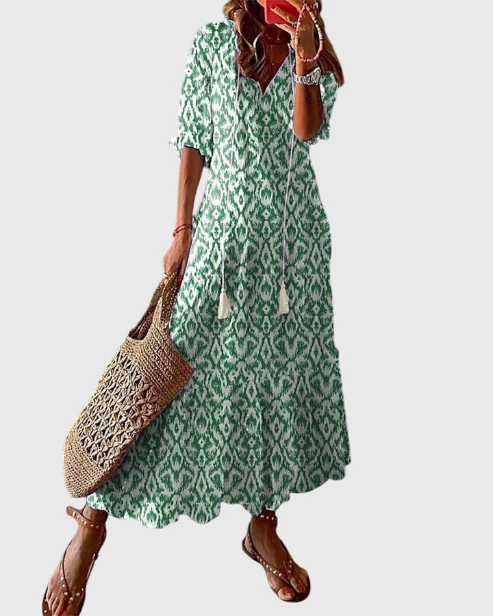 Amalia™ | Boho Vintage Maxi Dress