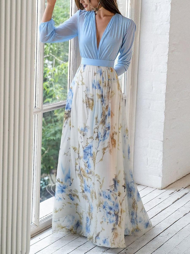 Kelli | Floral Print Maxi Wedding Guest Dress