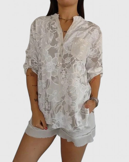 Rhezlynn | Sophisticated Button-Up Blouse