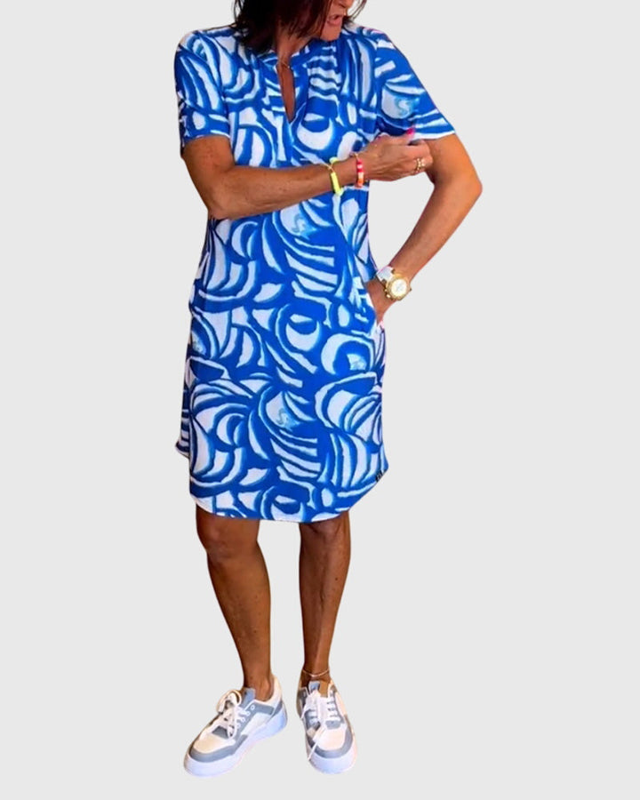 Elle™ | Flattering Printed Midi Dress