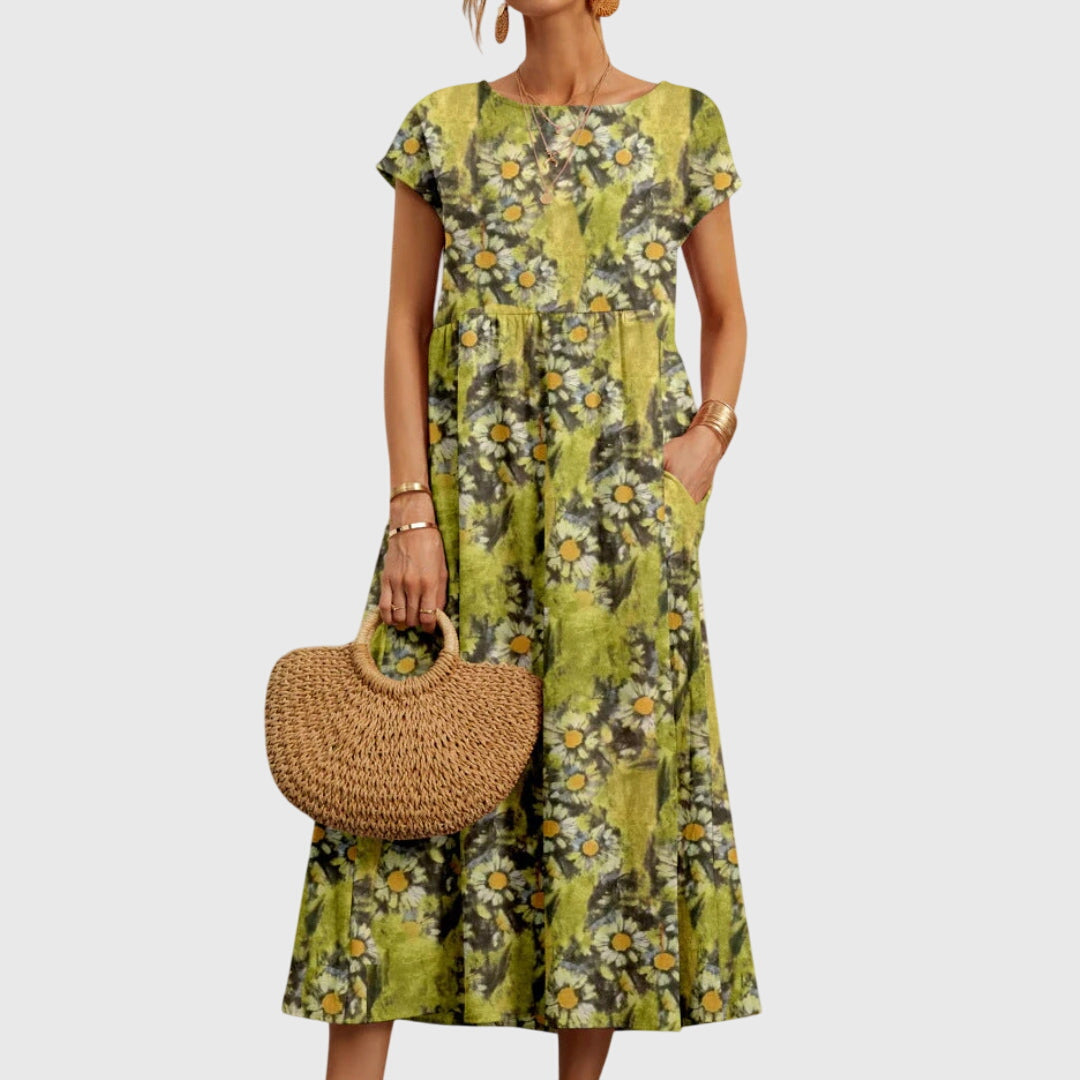 Valencia™ | Chic Floral Midi Dress