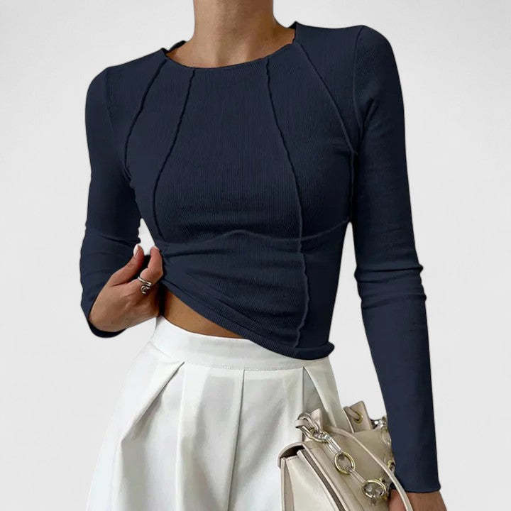 Rozminda | Relaxed Long Sleeve Knit Top