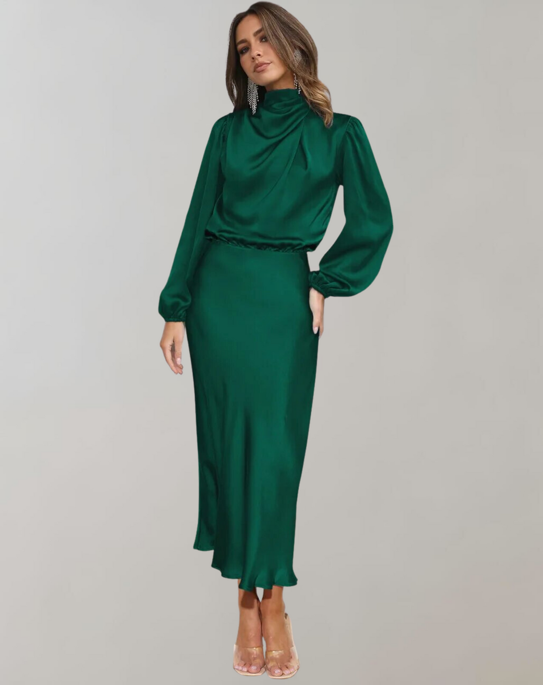 Orla | Satin Bodycon Wedding Guest Dress