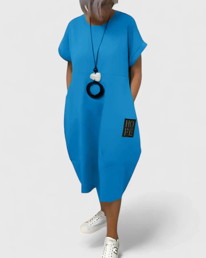 Cerynna | Relaxed Fit Casual Midi Dress