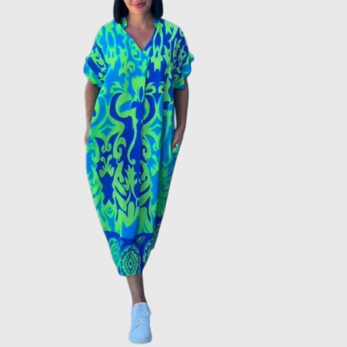 Ashley | Elegant Floral Print Summer Dress
