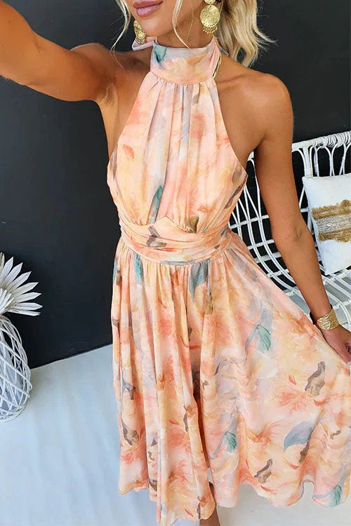 Brielle | Watercolor Maxi Wedding Guest Dress