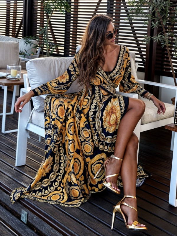 Lila | Bohemian Slit Wedding Guest Dress