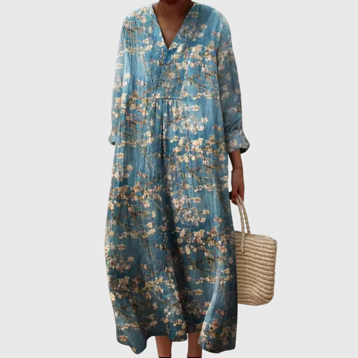 Stephanie™ | Geometric Print Midi Dress