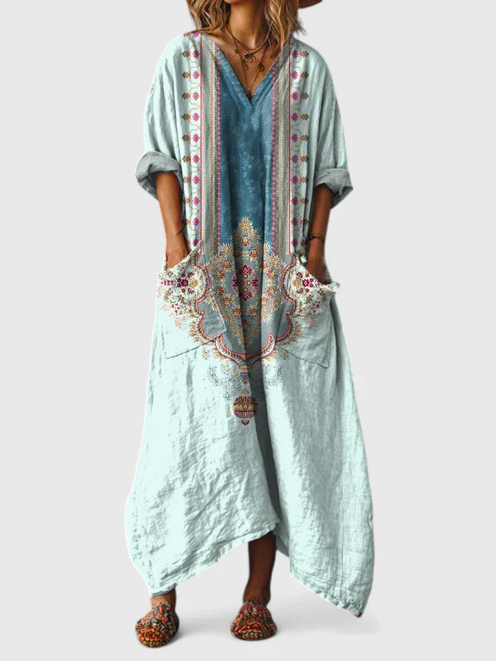 Coralynne | Elegant Printed Boho Dress