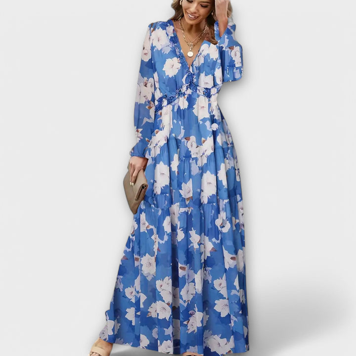 Ynah | Elegant Floral Maxi Dress