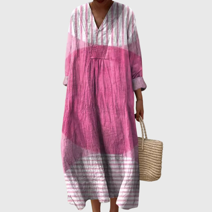 Stephanie™ | Geometric Print Midi Dress