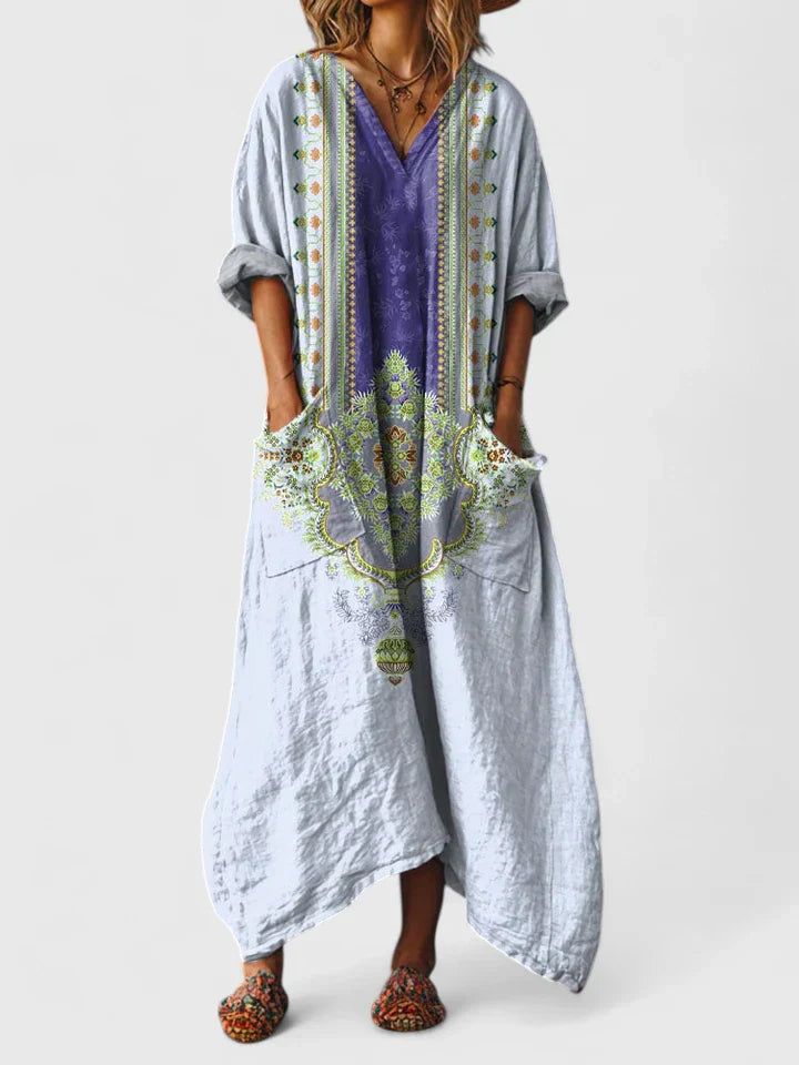 Coralynne | Elegant Printed Boho Dress