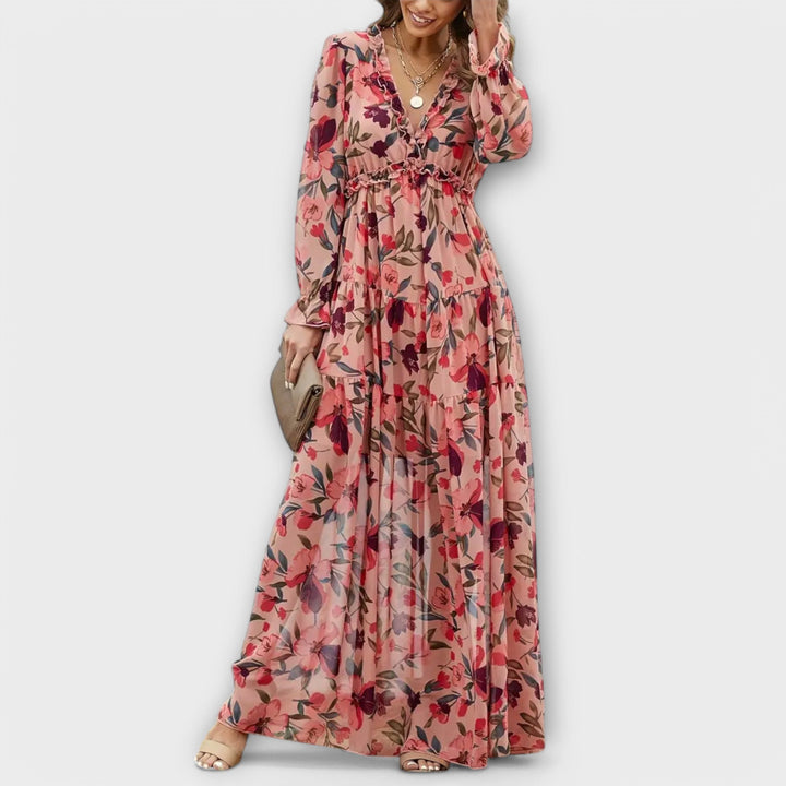 Ynah | Elegant Floral Maxi Dress
