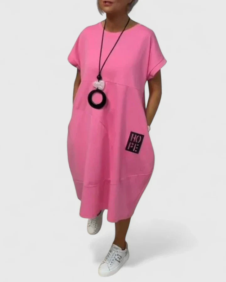 Cerynna | Relaxed Fit Casual Midi Dress