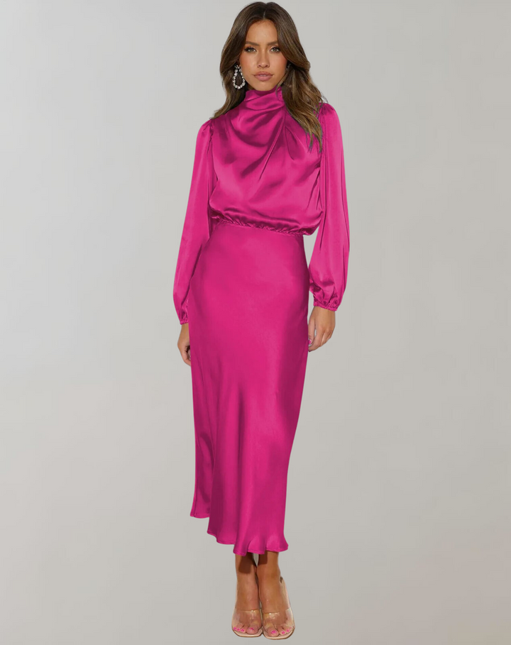Orla | Satin Bodycon Wedding Guest Dress
